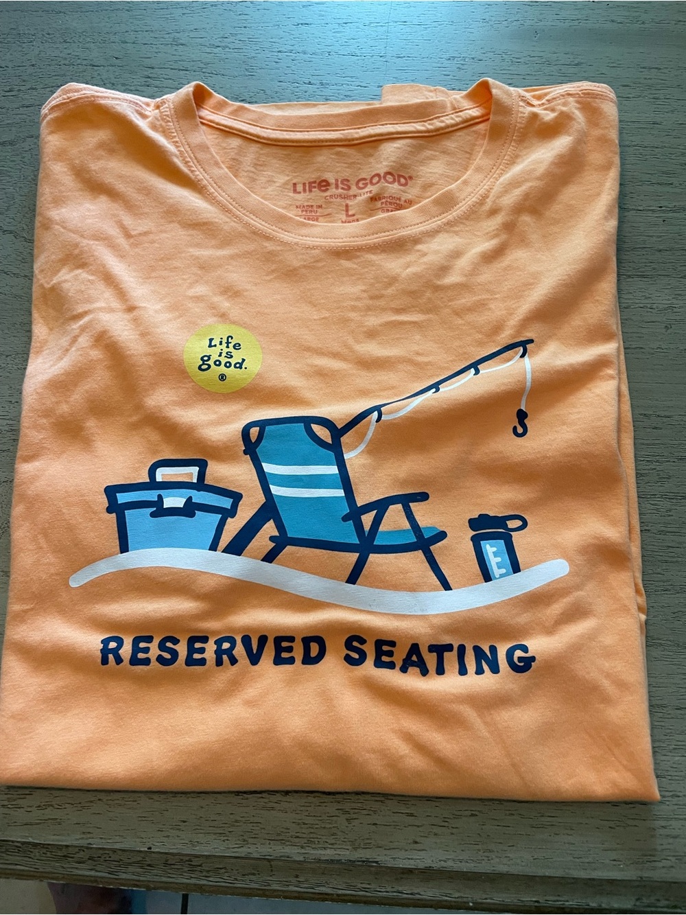 Mens life is good large reserved seating new without tags
